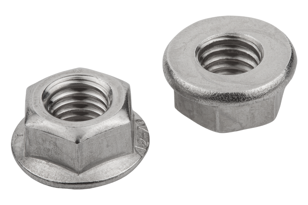 Hexagon Nuts với mặt bích M12, EN 1661 DIN 6923 / GB / T 6177.1